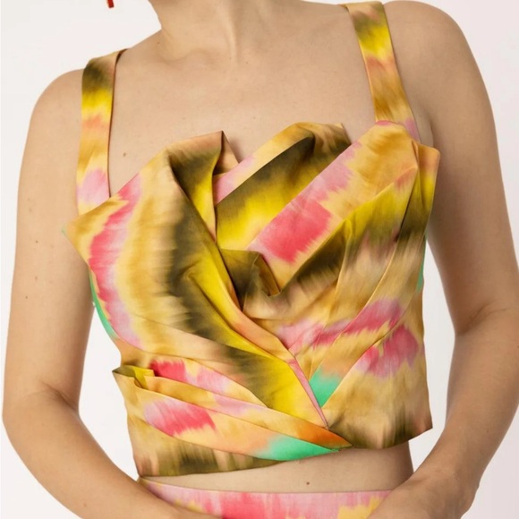 Lela Rose Multicolor Tie-Dye Tank Top